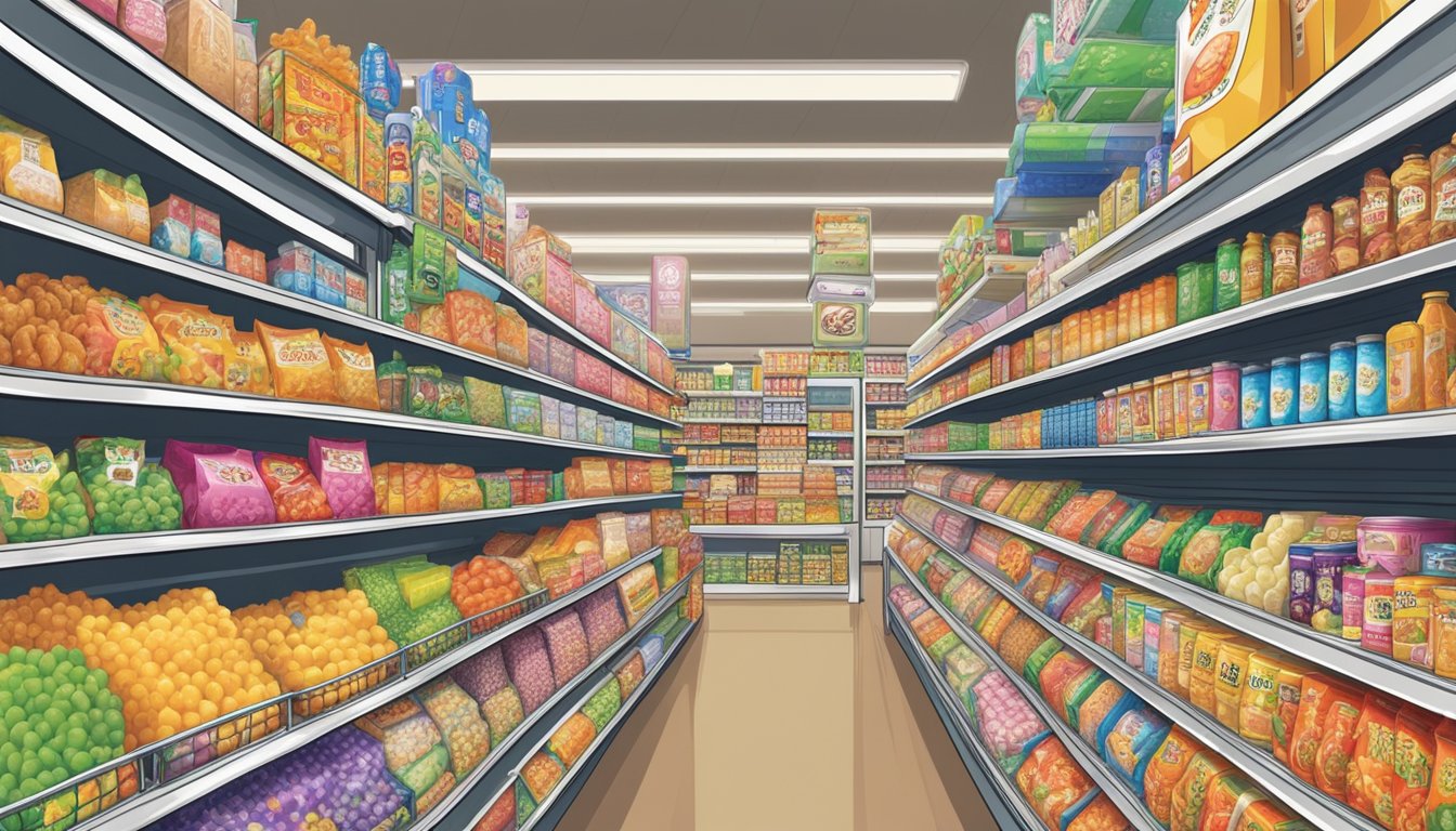 A crowded aisle of Don Don Donki, filled with colorful shelves of must-buy products from snacks to household items