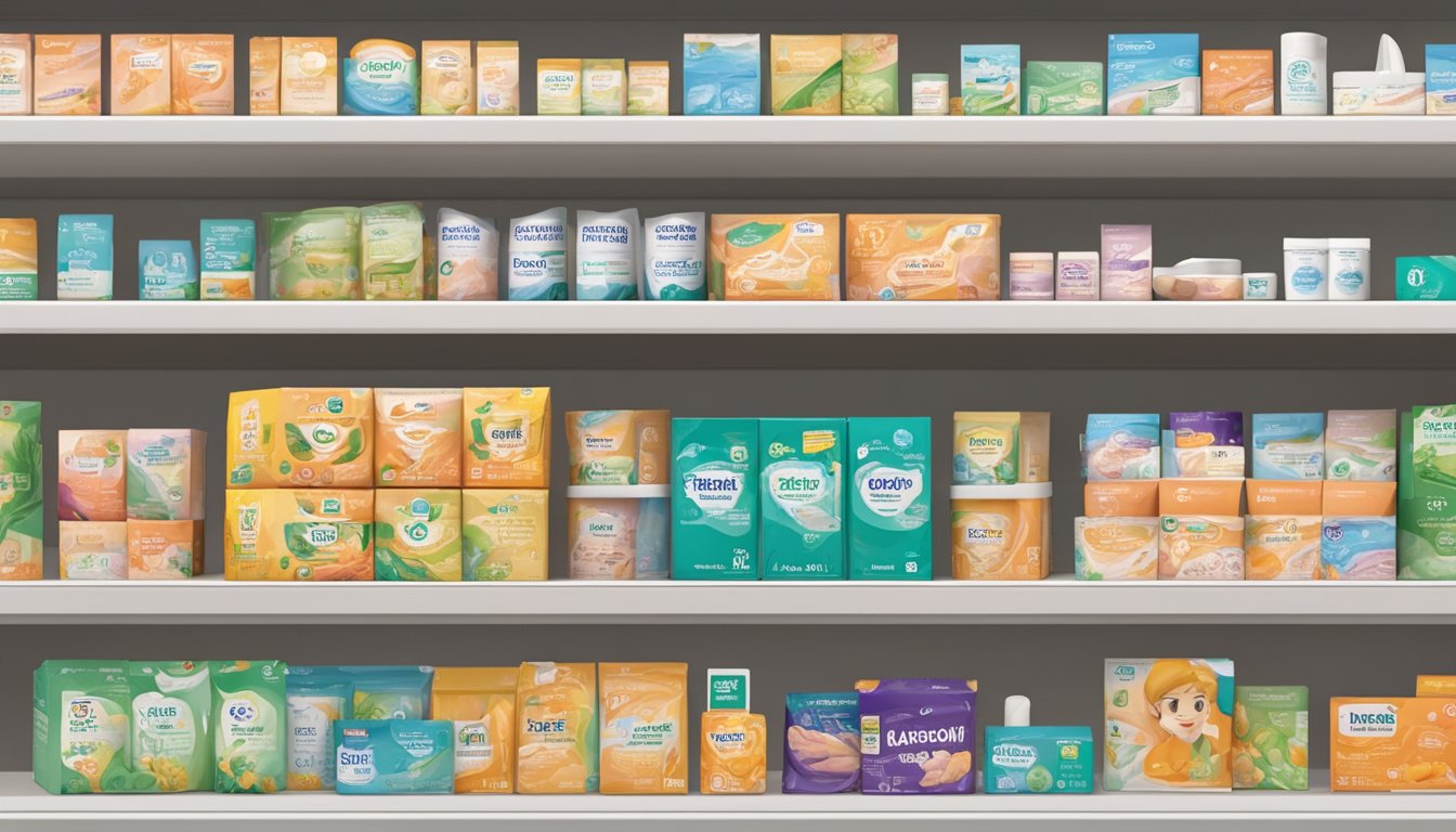 A hand reaches for a box of Tokuhon Plaster on a pharmacy shelf in Singapore. The packaging prominently displays the product name and logo