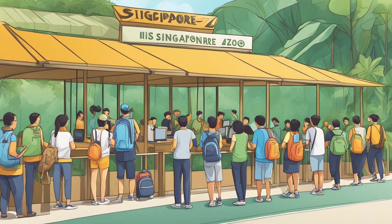 Visitors booking Singapore Zoo tickets online