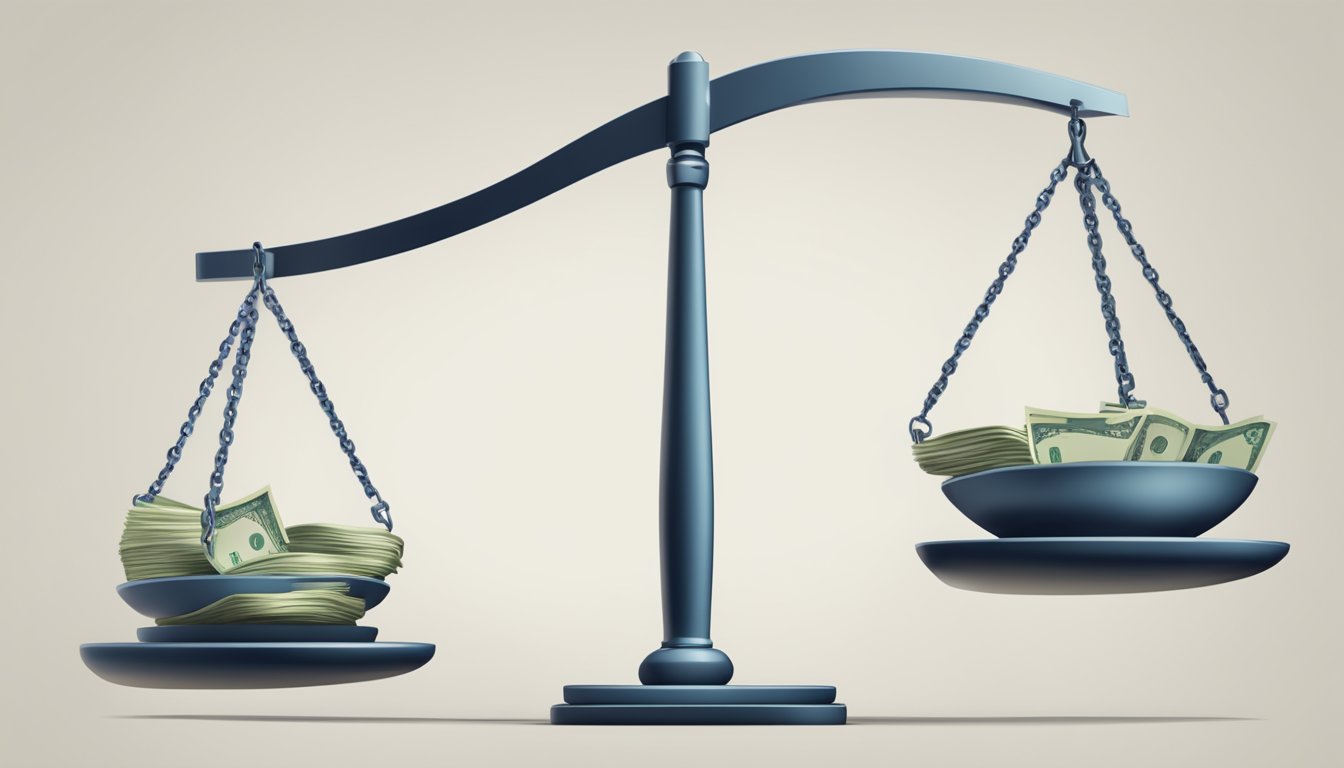 A scale with a balance tilted towards "Fixed" and "Floating" on opposite sides, representing the comparison of home loan interest rates