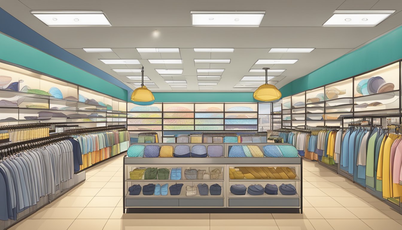 A store in Singapore with rows of affordable ceiling fans on display