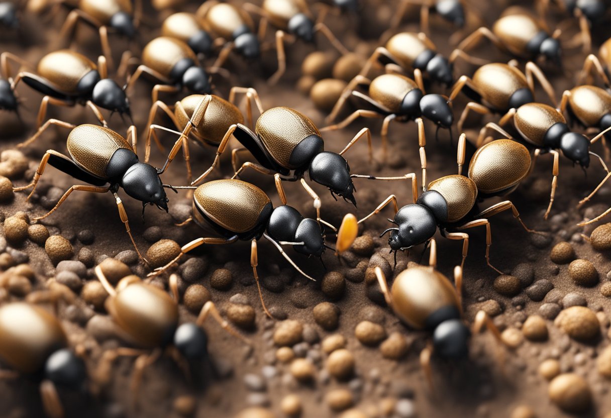 Ant colonies suffer from common health issues like diseases and parasites