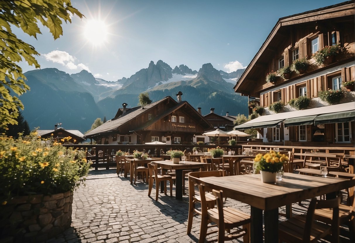 A cozy alpine inn nestled in the mountains of Sonntag, Vorarlberg. The rustic exterior and welcoming atmosphere of Alpengasthof Bad Rothenbrunnen