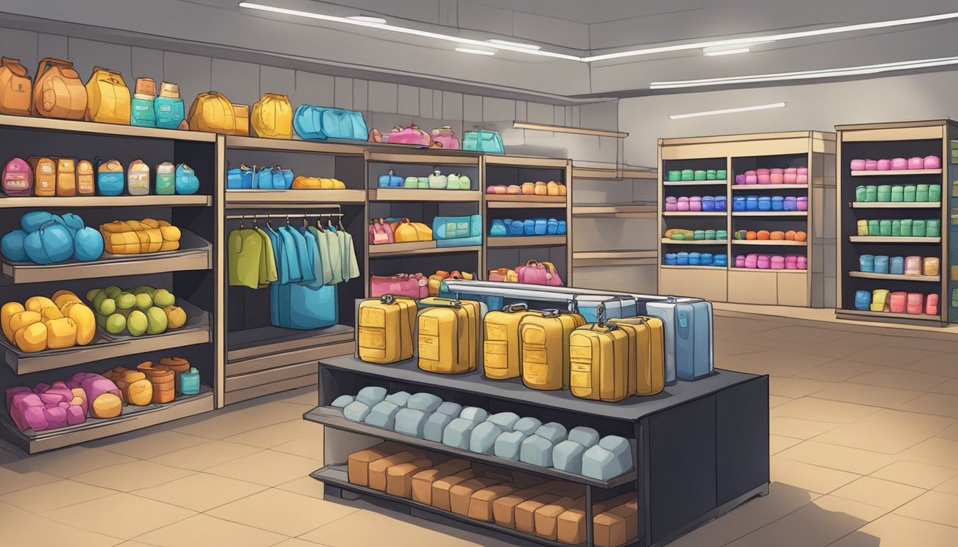 A store in Singapore displays various weights for sale