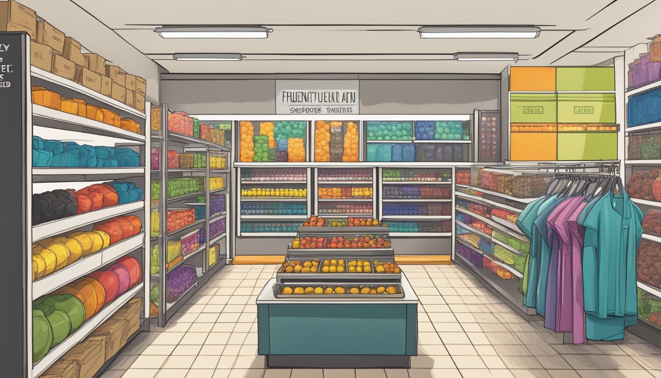 A display of various weight options in a Singaporean store, with a sign reading "Frequently Asked Questions: buy weights singapore" prominently displayed