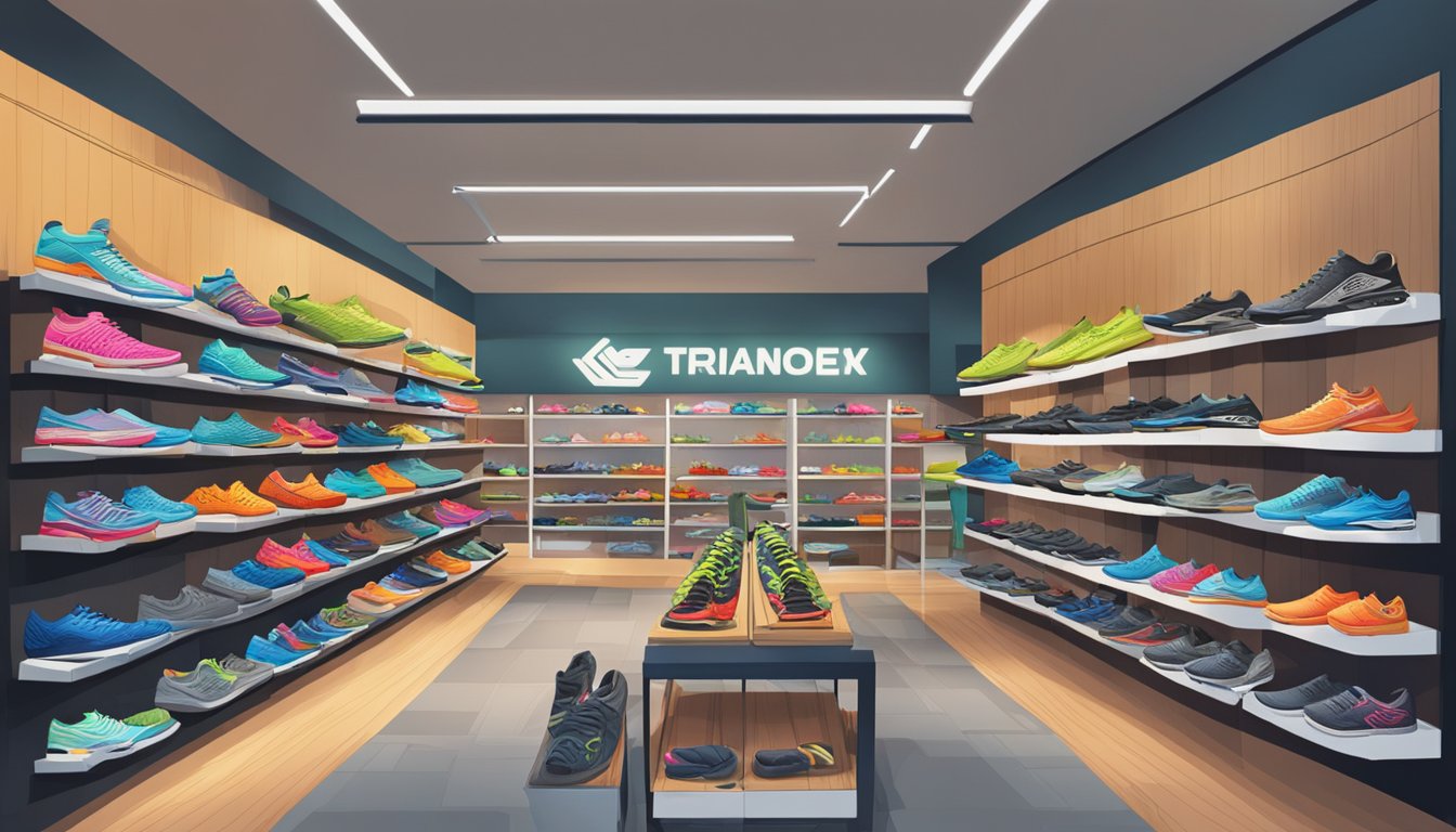 A store in Singapore sells trail running shoes