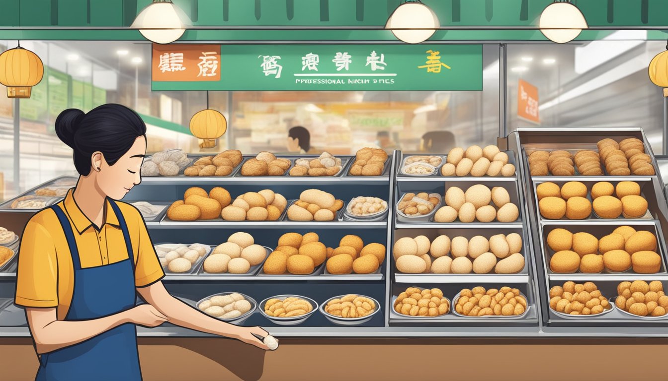 A customer selecting from various purchase and delivery options for fried mantou in Singapore