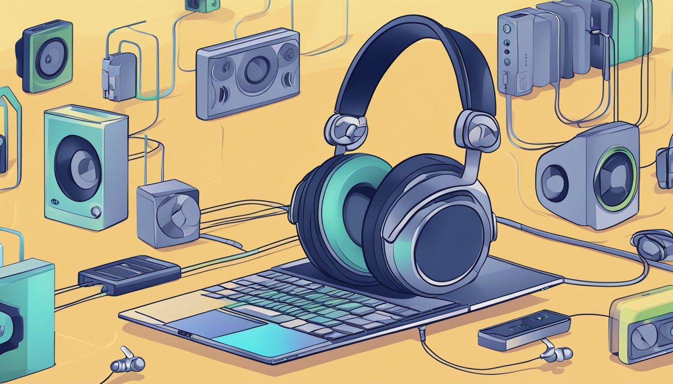 A computer screen displaying a variety of headphones with a "buy now" button