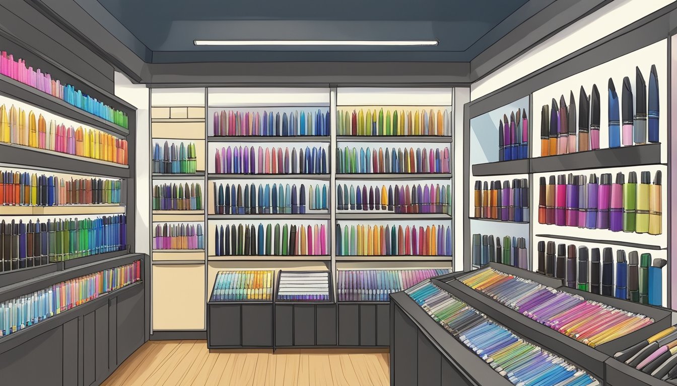 A stationery store in Singapore sells fountain pens