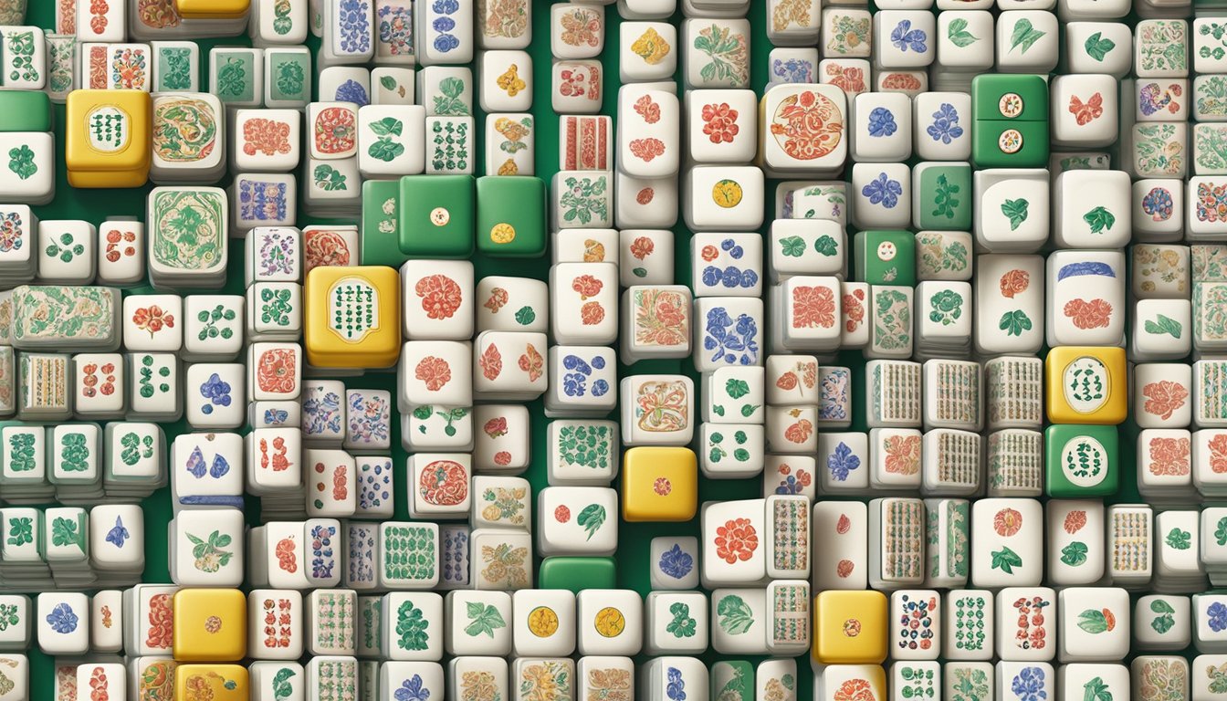 Mahjong paper displayed in various colors and patterns, available for purchase at a store in Singapore