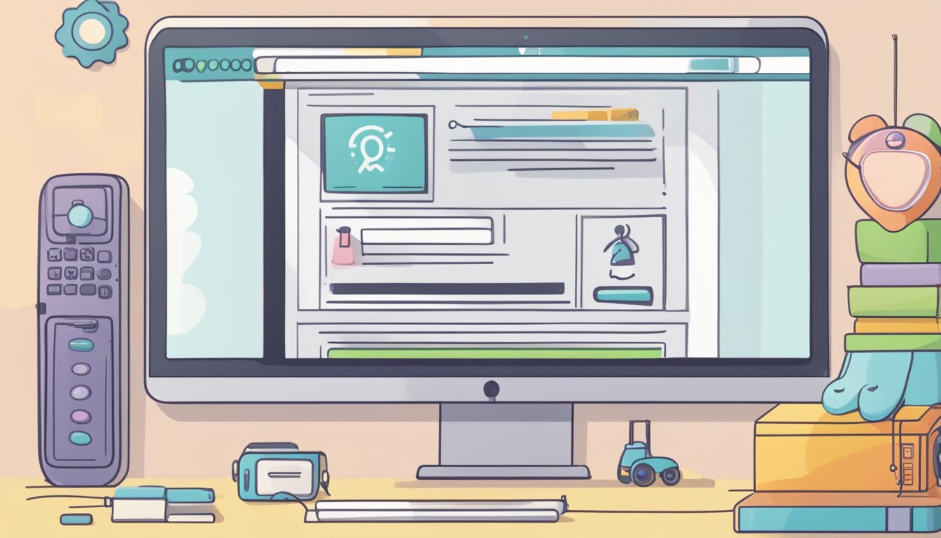 A computer screen displaying a website with a "Frequently Asked Questions" section for buying baby toys online in Singapore