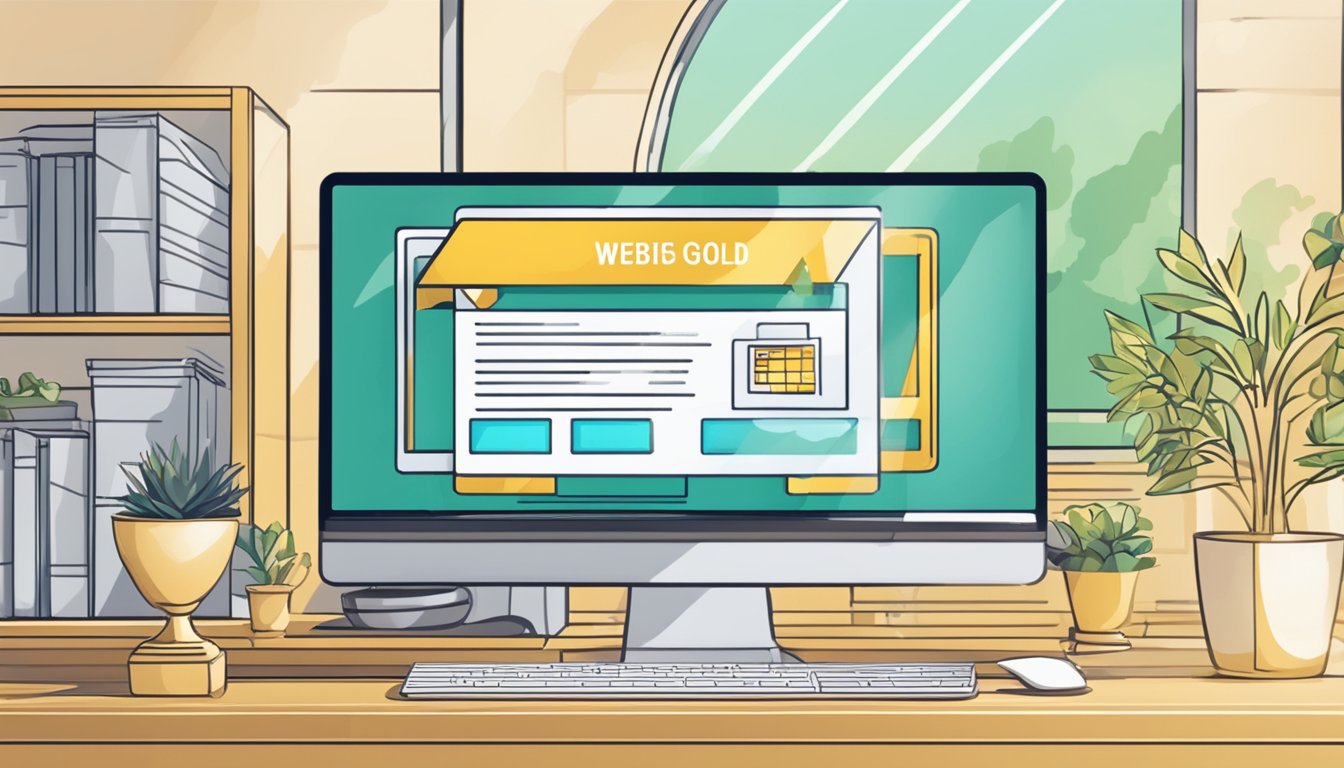 A computer screen displaying a website with a "Frequently Asked Questions" section about buying gold necklaces online