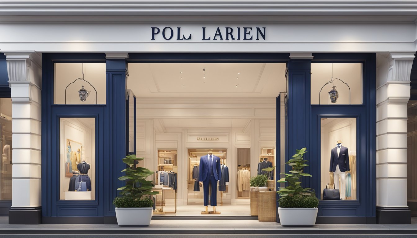 A bright and modern store in Singapore displays the iconic Polo Ralph Lauren logo on its storefront, inviting customers to explore its latest collection
