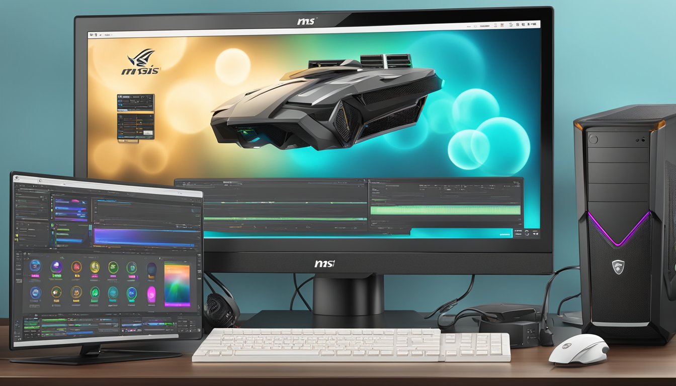 A computer screen displaying a variety of MSI products available for purchase online, with options to customize and configure each item seamlessly
