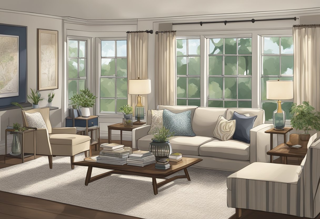 A cozy living room with tailored furniture and personalized decor reflecting the homeowner's lifestyle and personality