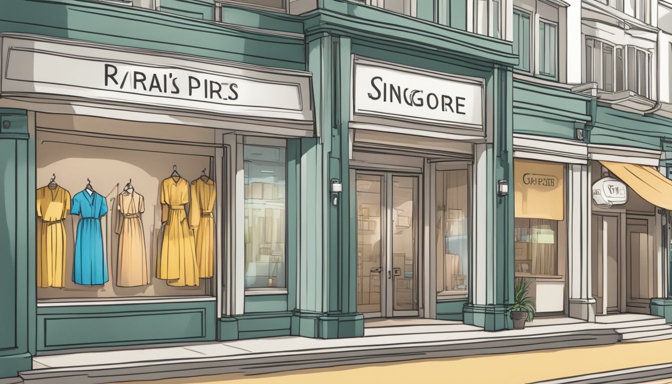 A store in Singapore displays various curtain rails, with signage indicating "Frequently Asked Questions: Where to buy curtain rails in Singapore."