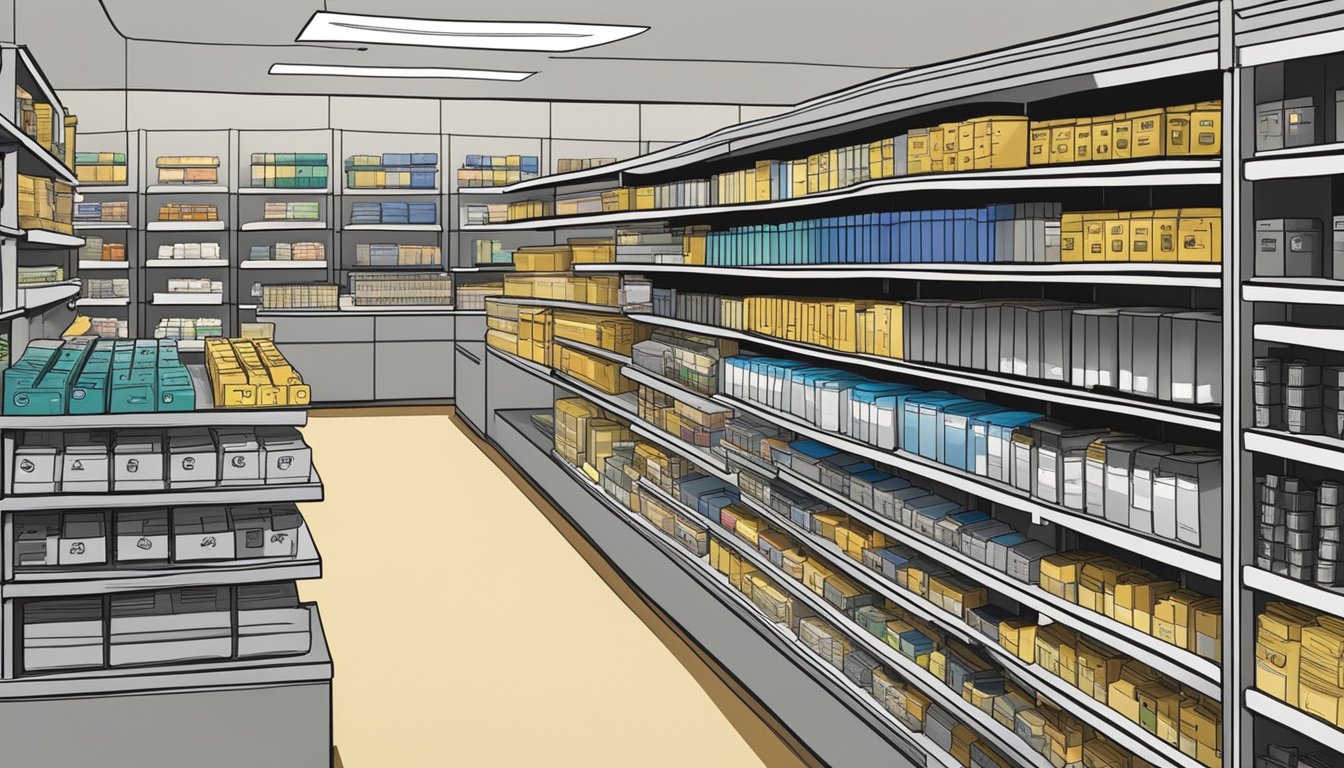 A store in Singapore displays various coaxial cables on shelves for sale