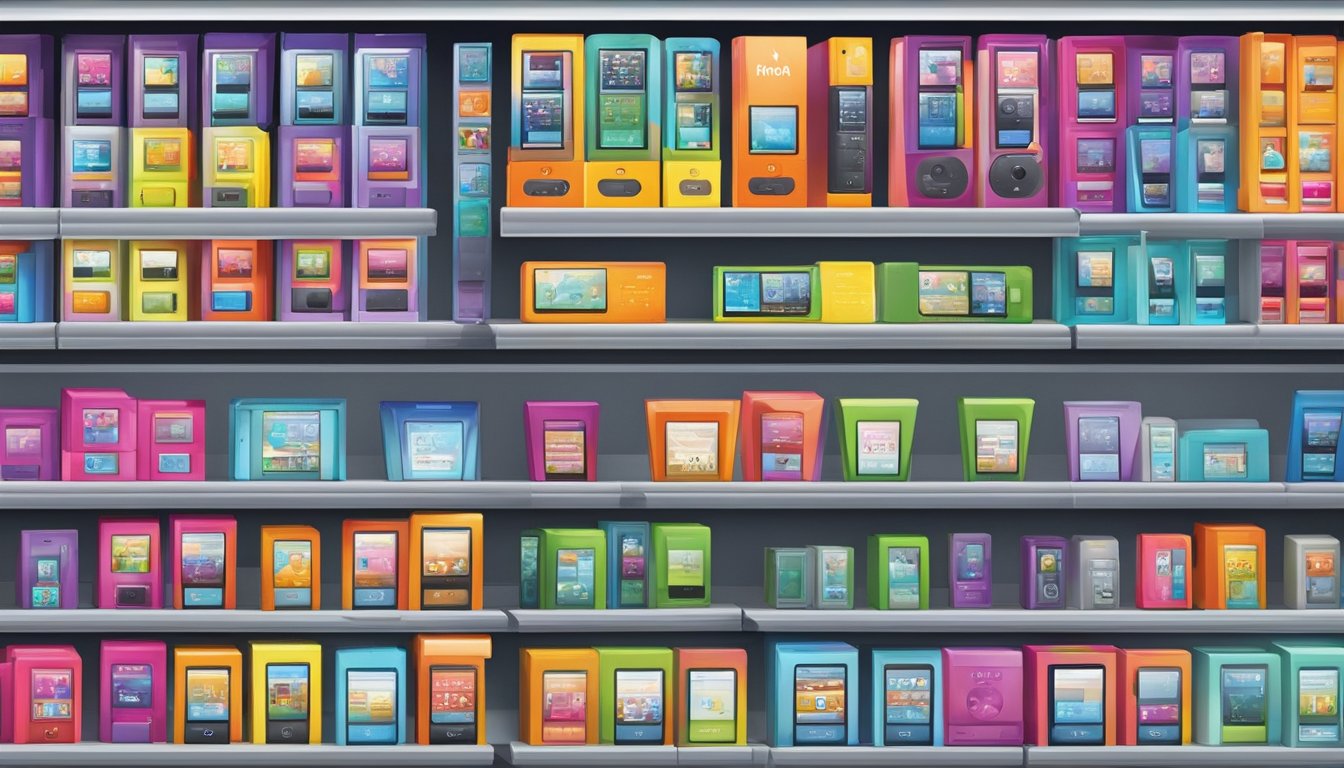 An electronic store in Singapore displays iPod Nano models on shelves for purchase