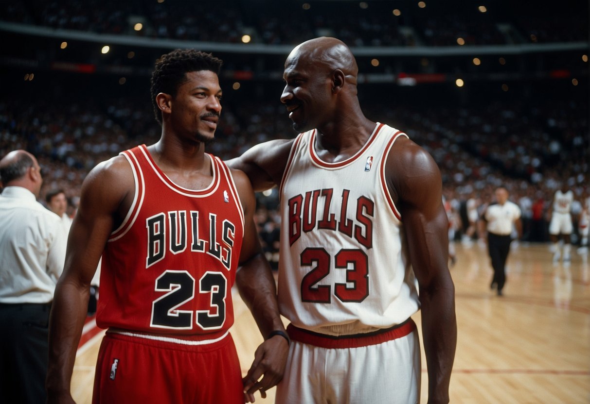 Jimmy Butler and Michael Jordan share values. They discuss basketball and life. Their bond is evident through their mutual respect and admiration