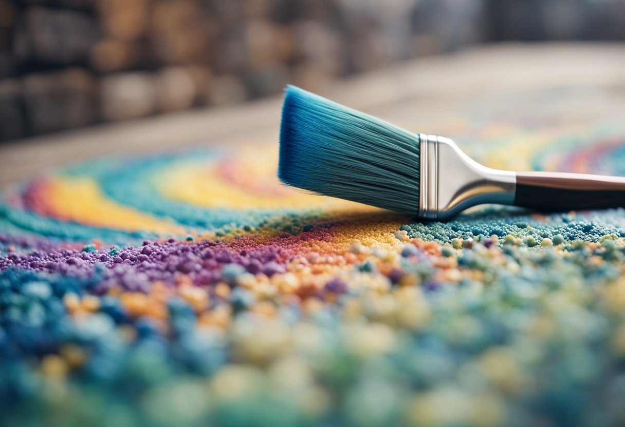 A paintbrush glides across a wall, transforming it from dull to vibrant. Colors mix and blend, creating a fresh, inviting atmosphere. The room feels brighter, cleaner, and more inspiring