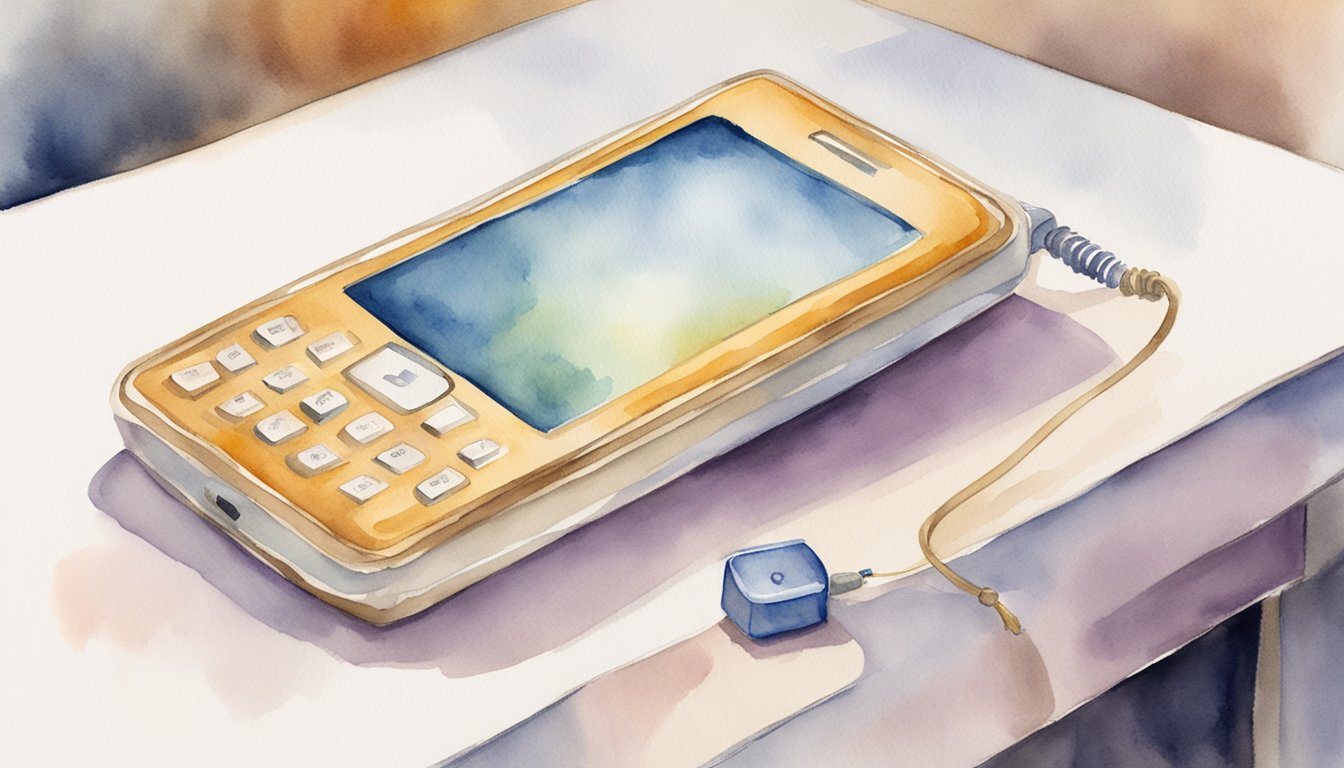 A phone buzzing on a table, with a text message notification from an unknown number.</p><p>A faint scent of a familiar perfume lingers in the air