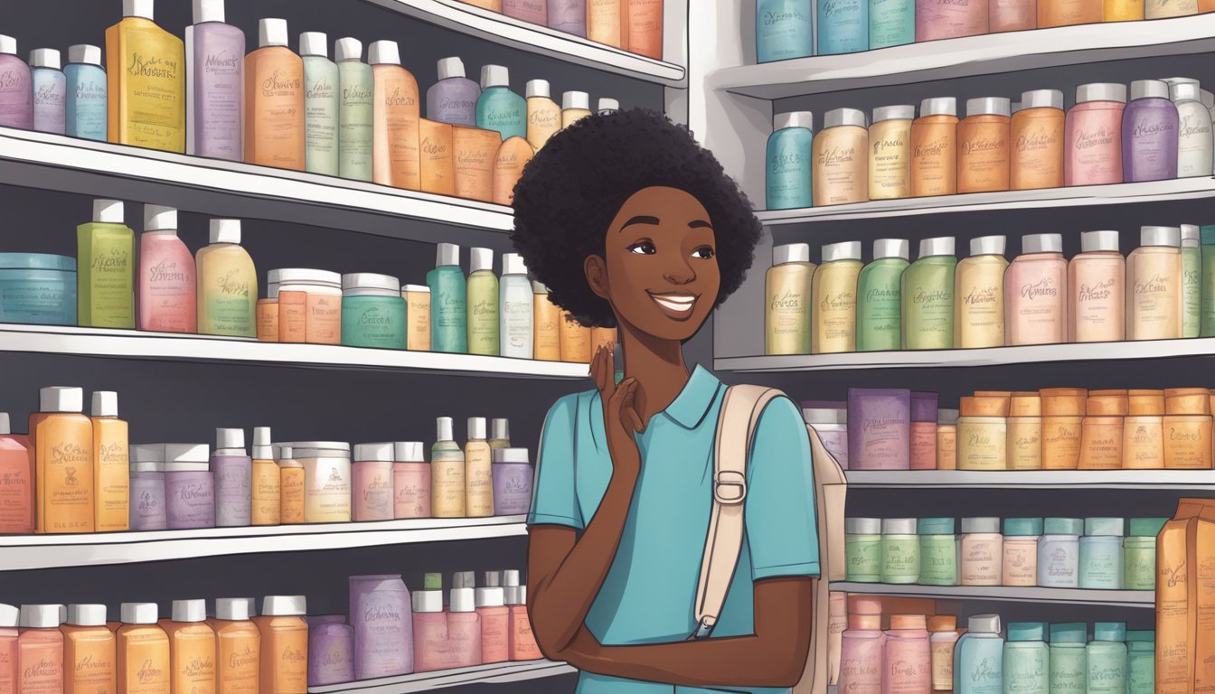 A person in Singapore finds Shea Moisture products on a shelf