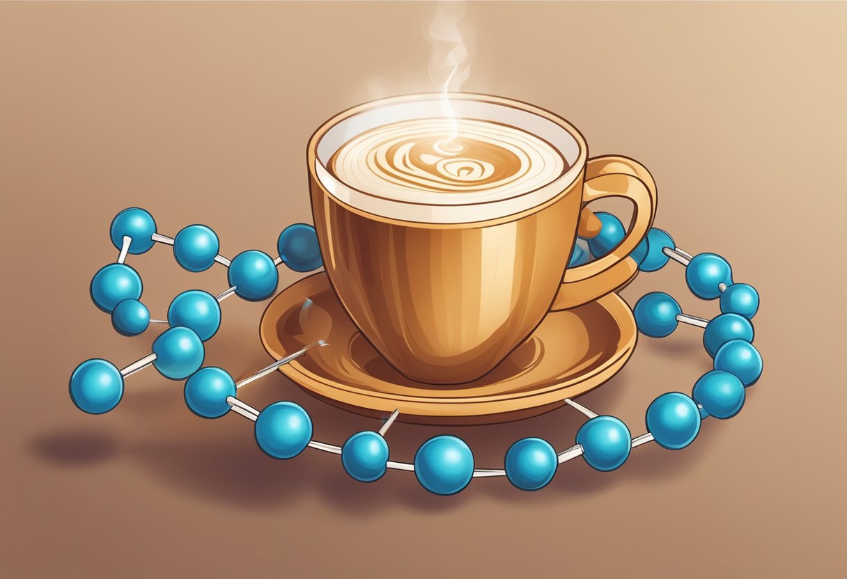 A coffee molecule enters a muscle cell, revitalizing it from within. The cell becomes stronger and more youthful, reversing the effects of aging