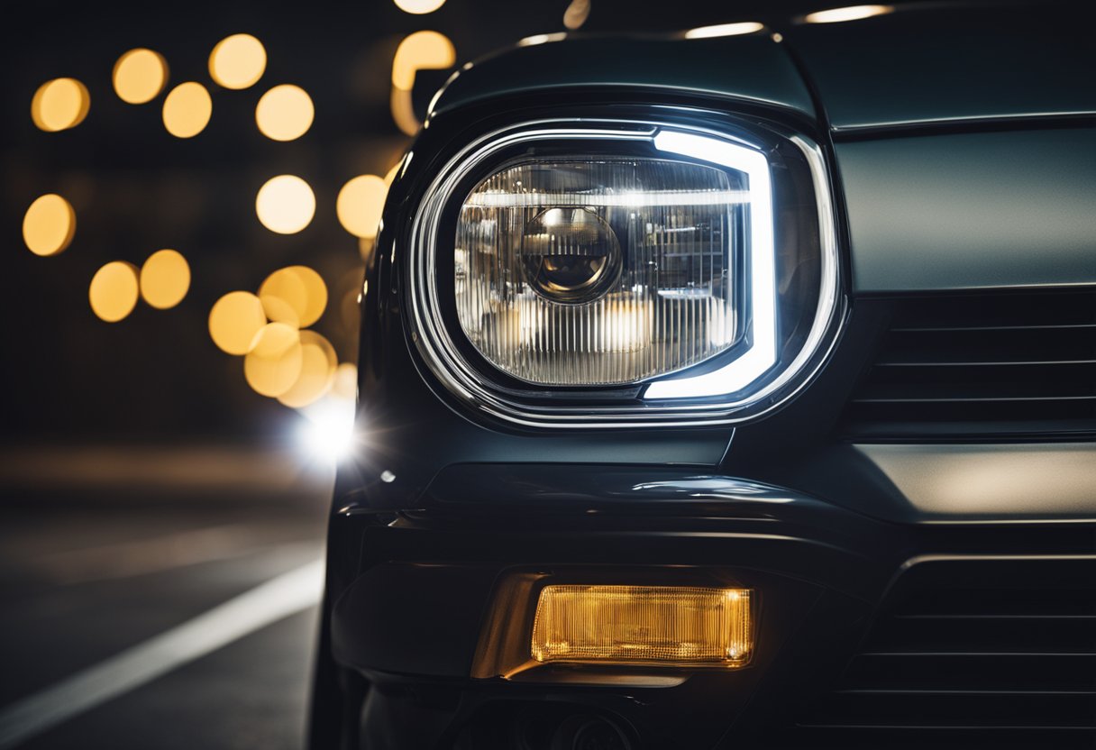 A car headlight emits 700 to 1,200 lumens, illuminating the road ahead with a bright, focused beam