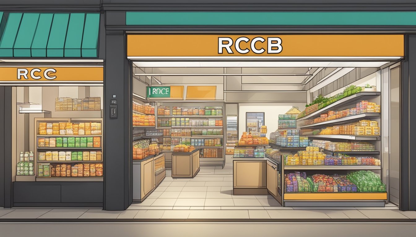 A store in Singapore displaying various RCCB products with a sign indicating "Frequently Asked Questions: Where to buy RCCB in Singapore."