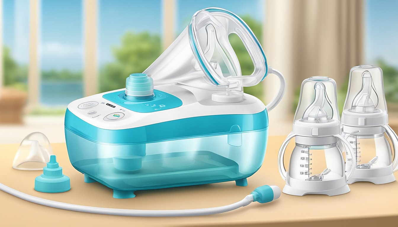 A comfortable and efficient breast pump in use, with adjustable settings and easy-to-clean parts