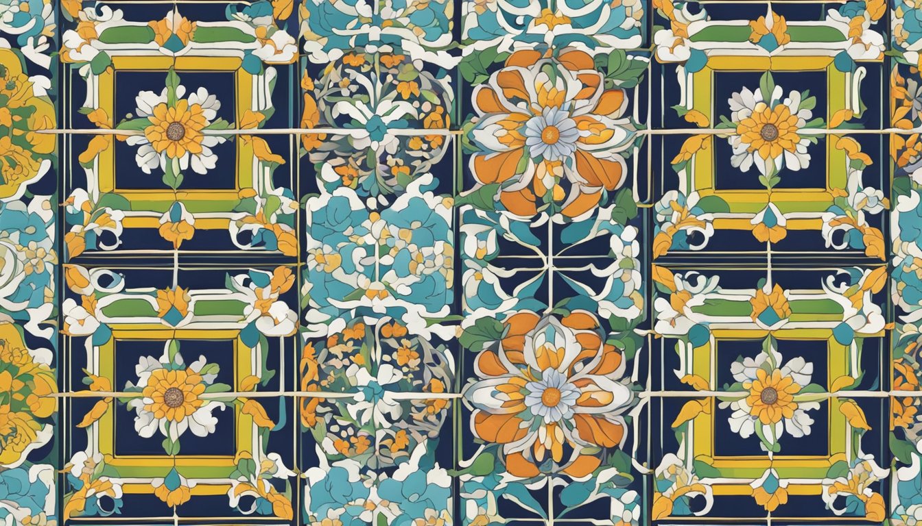 Vibrant Peranakan tiles adorned the walls, showcasing intricate floral and geometric patterns. Rich in heritage, the tiles told stories of tradition and culture