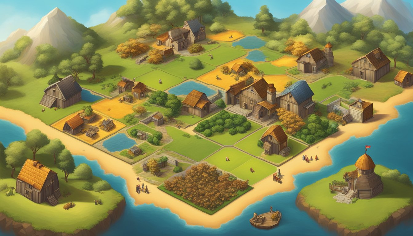 Players gather around a virtual game board, trading resources and building settlements in the online world of Catan