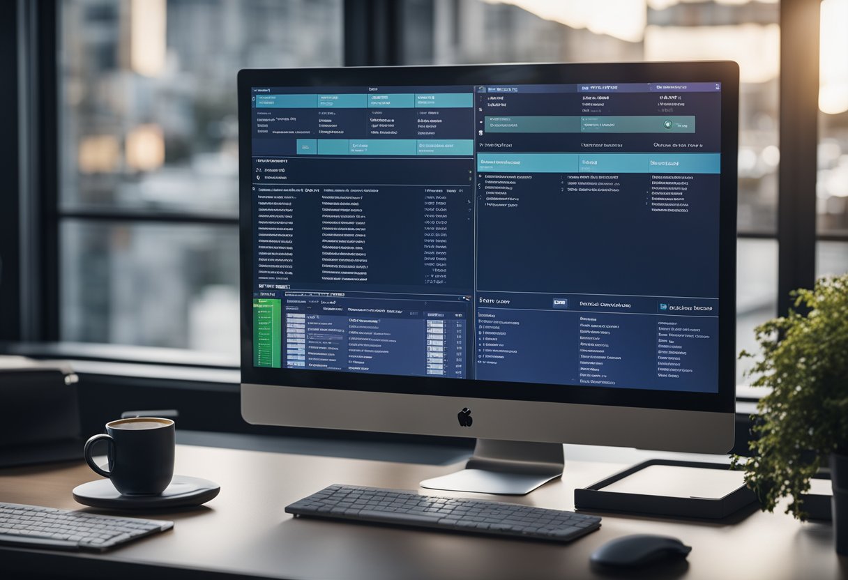 A computer screen displaying advanced Jira software with multiple automated tasks and workflows