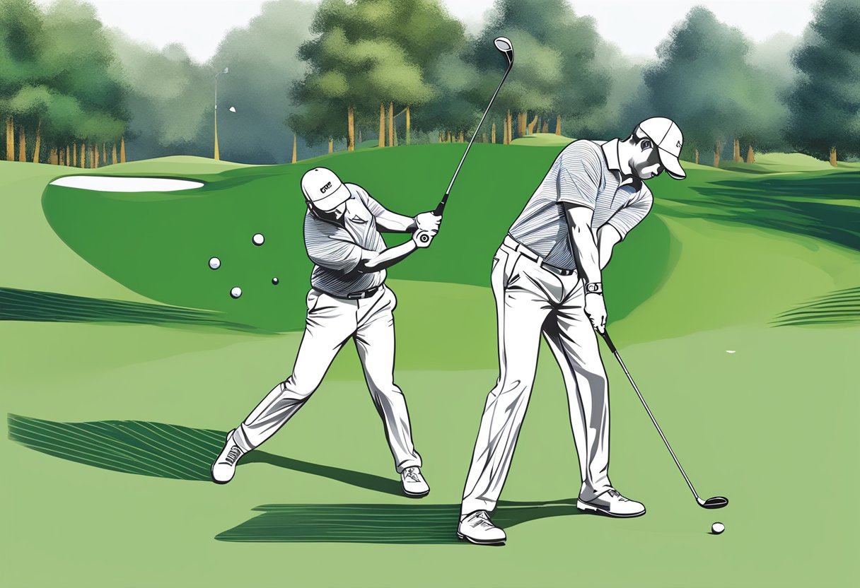 A golfer swings the SF1 Driver with precision and power, sending the ball soaring through the air towards the green