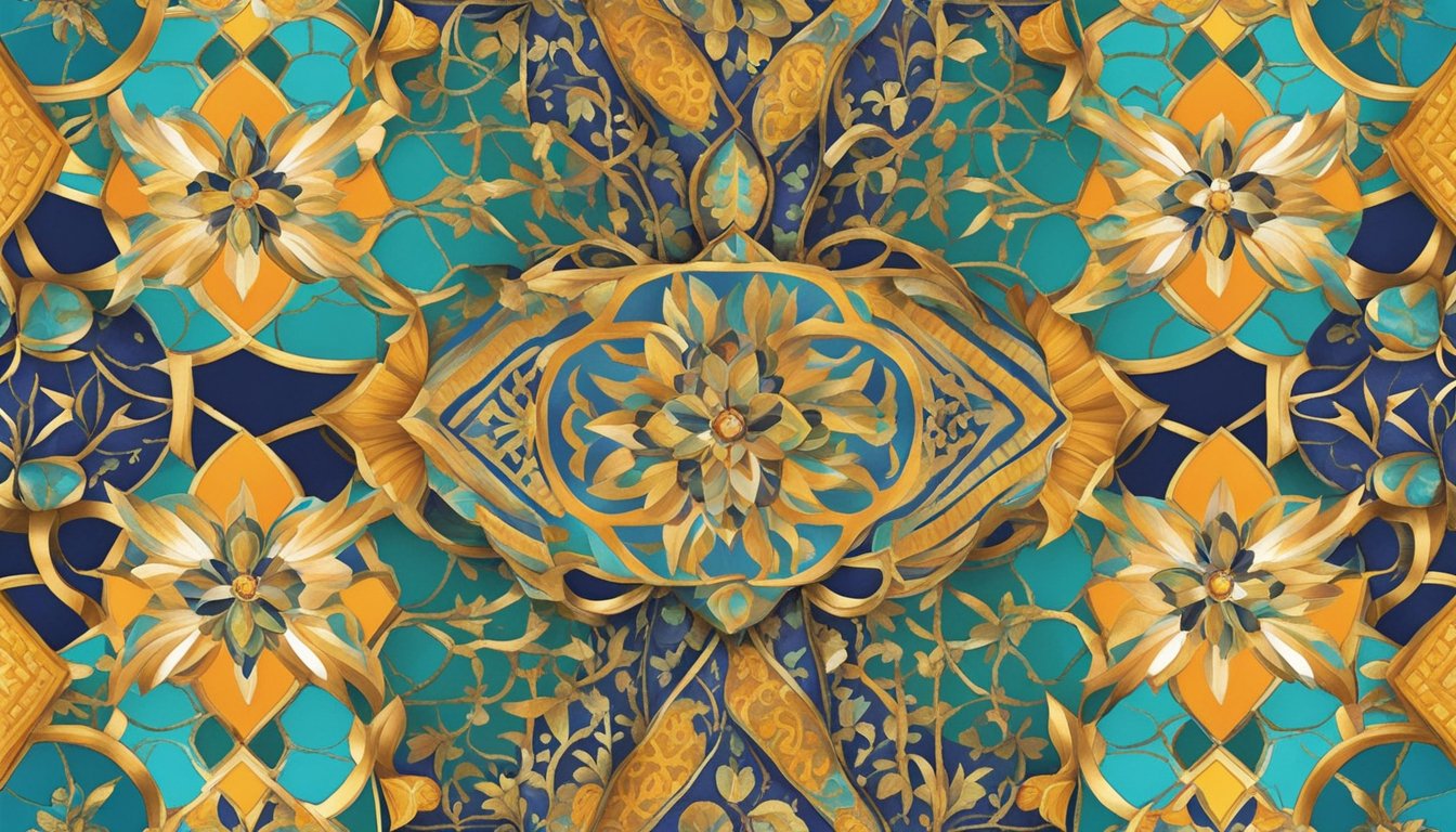 Vibrant colors and intricate patterns adorn a display of Moroccan kaftans, evoking a sense of elegance and cultural richness