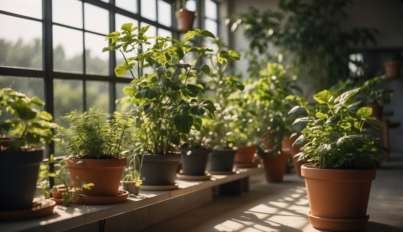 A bright room with indirect sunlight, a well-draining potting mix, and regular watering. A trellis or support for climbing. Proper humidity and occasional fertilization