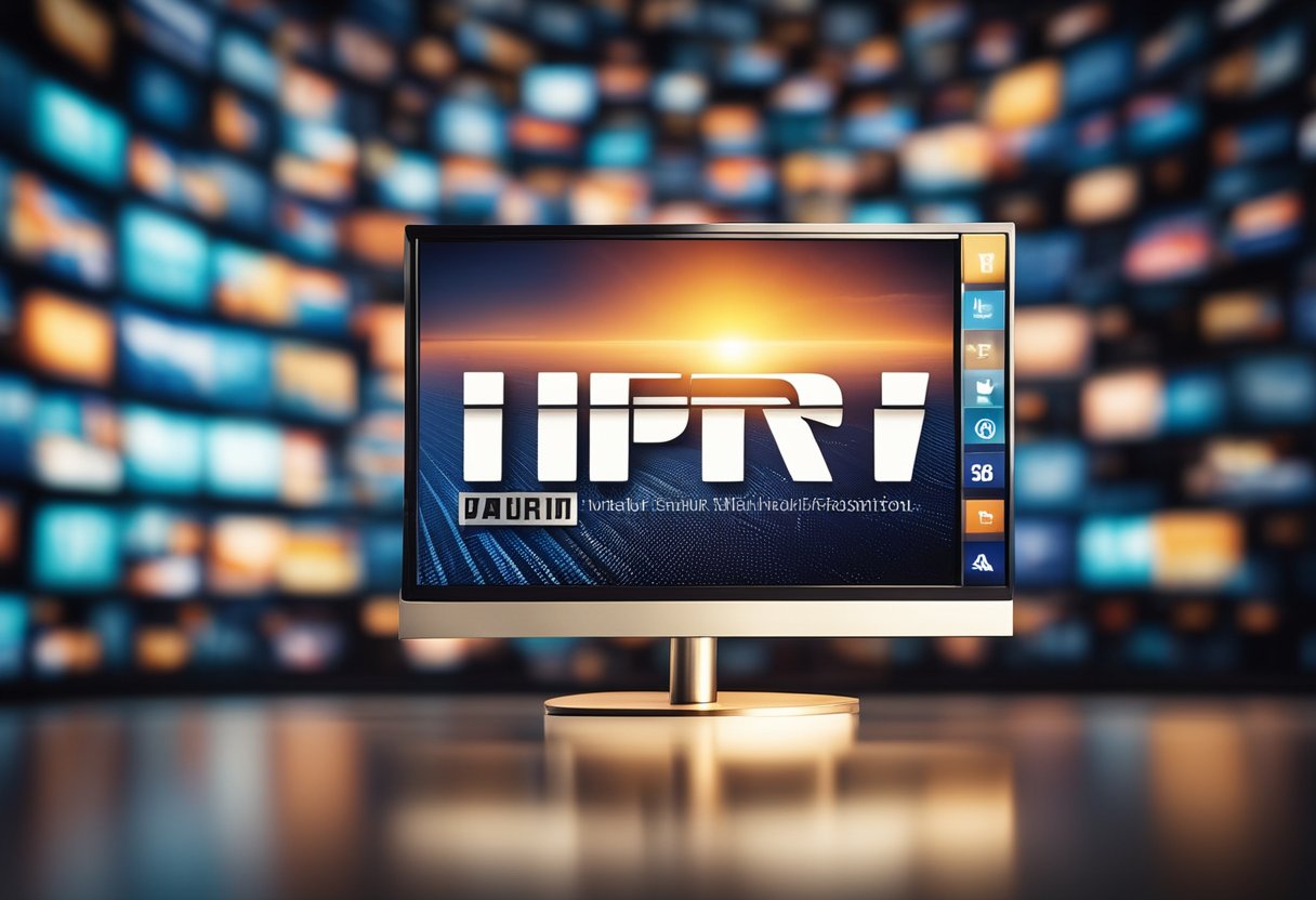 A TV screen displaying IPTV logo with clear transmission quality