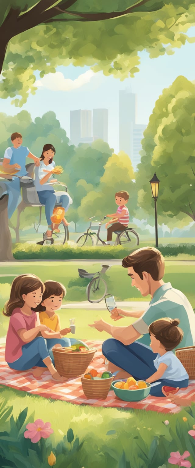 A family enjoys a picnic in the park, surrounded by a sense of security with their cover today life insurance policy