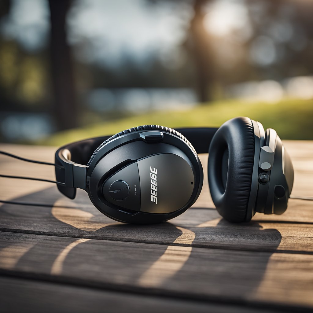 The Bose SoundSport is placed near a compatible device, with its pairing mode activated