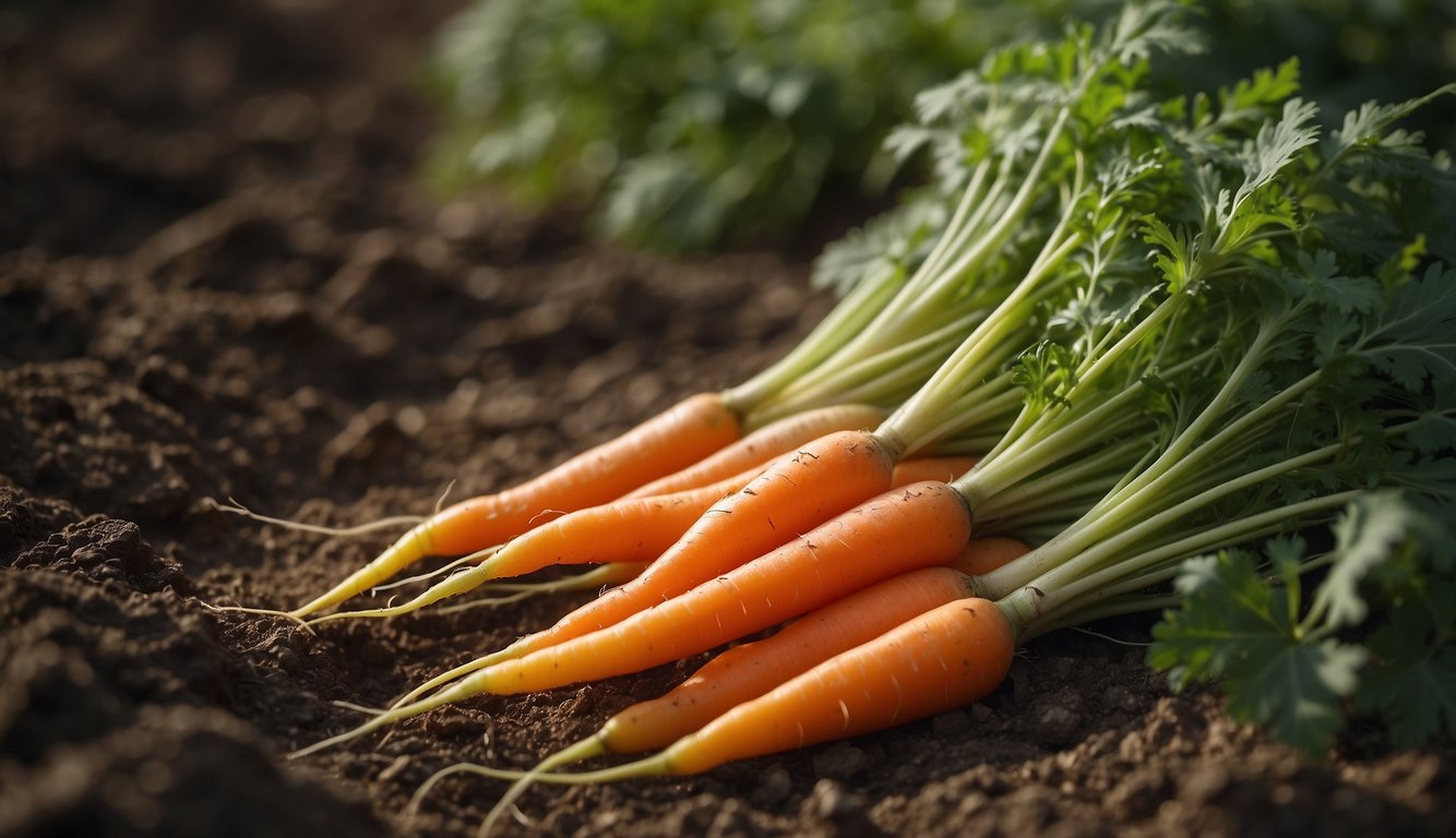 Carrots remain in the earth until fully grown