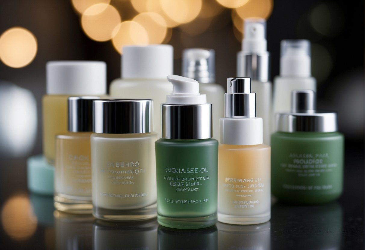 A selection of moisturizers for oily skin on a clean, organized display