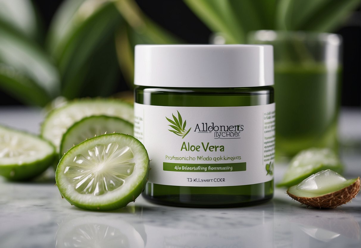 A variety of natural ingredients, such as aloe vera and coconut oil, are being mixed together in a laboratory setting to create a highly moisturizing face cream with a minimal environmental impact