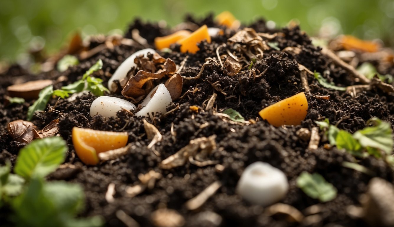 Various composting materials, such as food scraps and yard waste, slowly decompose over time. It can take several months to a year for compost to fully break down