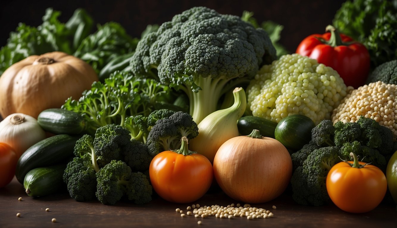 Various vegetables with hidden benefits, like kale, quinoa, and chia, are displayed with their nutritional profiles