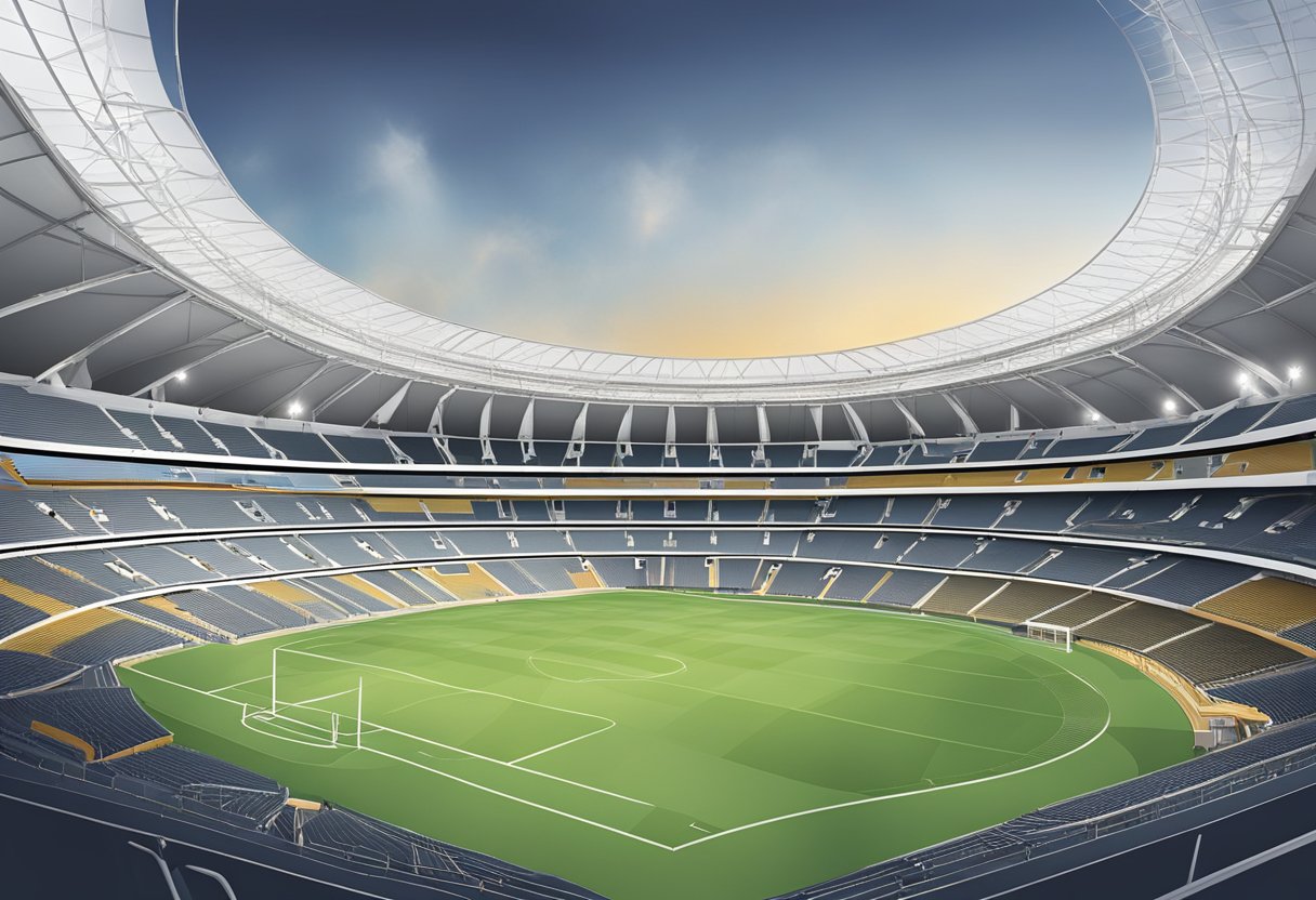 The grand Vodacom Park stadium features modern design and architecture, with a detailed construction and seating plan