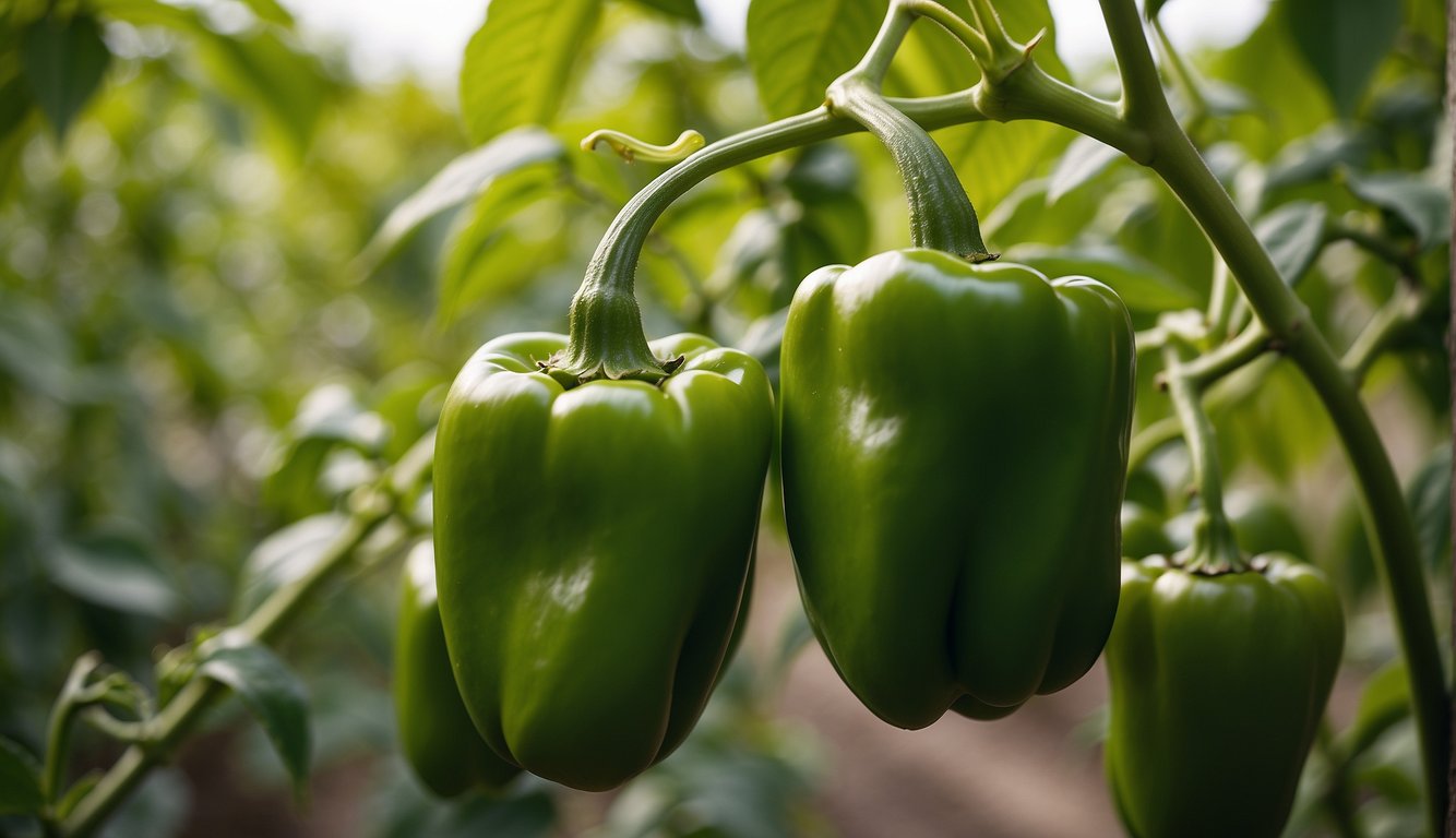 Lush green pepper plants thrive in the warm summer sun, surrounded by vibrant blooms and ripening fruits. The changing seasons bring a bountiful harvest of peppers, showcasing the perennial nature of these resilient plants