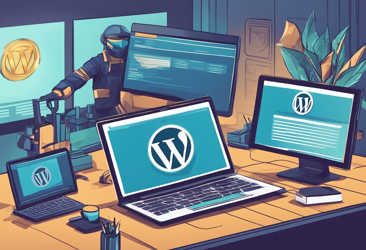 The WordPress website is under attack by malware. A response team is working to recover and secure the site