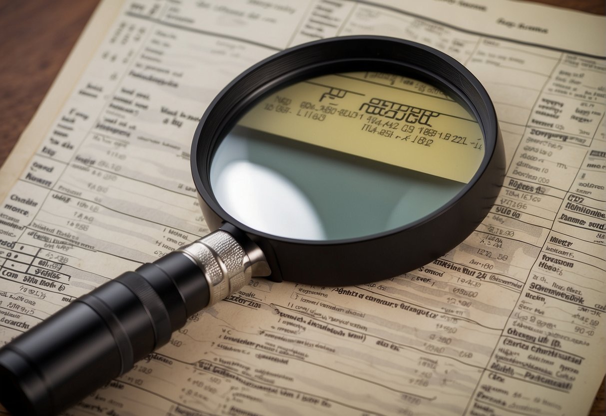 A magnifying glass hovers over different skin types labeled on a chart, under bright lighting