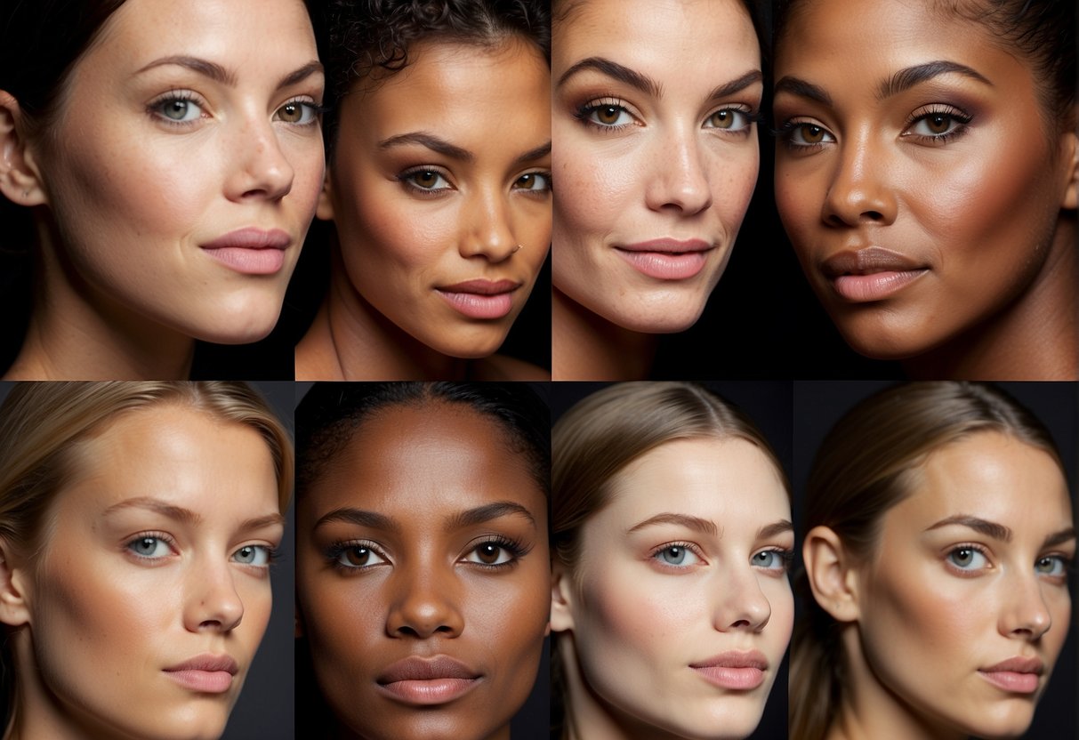 A variety of skin types displayed with corresponding identifiers for easy recognition