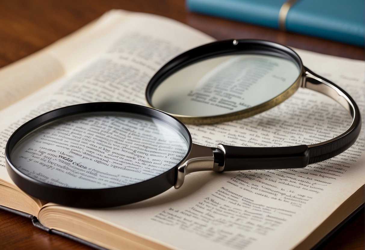 The scene depicts a magnifying glass hovering over a textbook page with the question "Is skin an organ?" highlighted